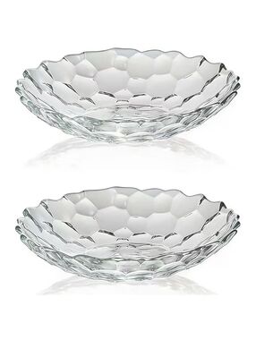 NWT 2-Pack 10" Clear Glass Fruit Bowls Countertop Display Serveware Party